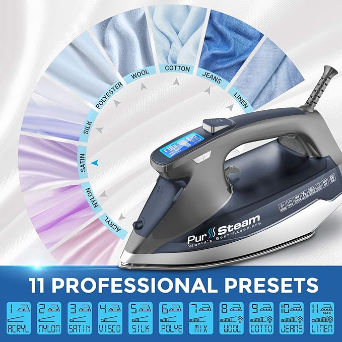 PurSteam garment steam iron 1800 W with LCD screen 1